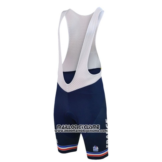 2016 Maillot Ciclismo France Bleu et Blanc Manches Courtes et Cuissard